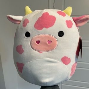 NEW - 12” inch evangelica cow pink squishmallows HTF squishmallow kellytoys